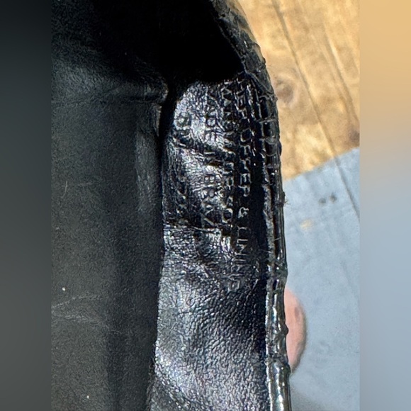 Tory Burch Women’s Quinn Quilted Patent Leather Gold Logo Black Ballet Flats 8M - Picture 8 of 8